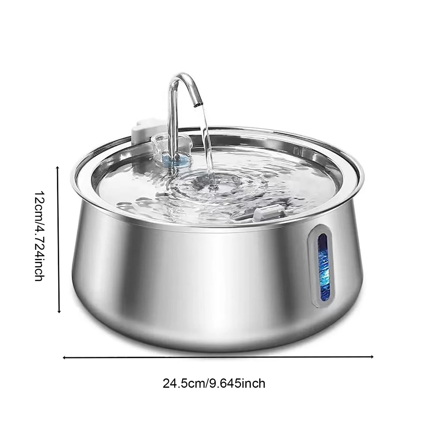 4L Cat Drinking Fountain Automatic Stainless Steel Pet Cats Water Dispenser Ultra-quiet Pump Drink Foutain For Multiple Pets
